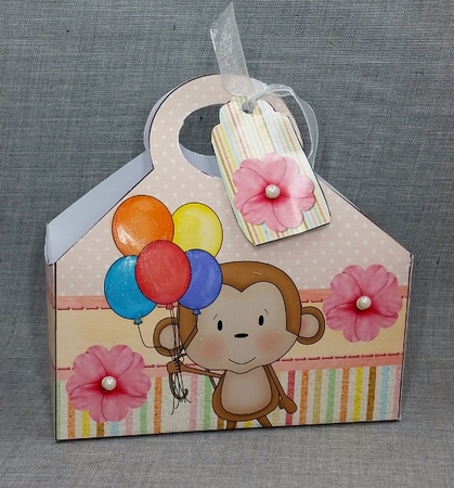 Monkey With Balloons Tote 1 by Diane  Vermeer