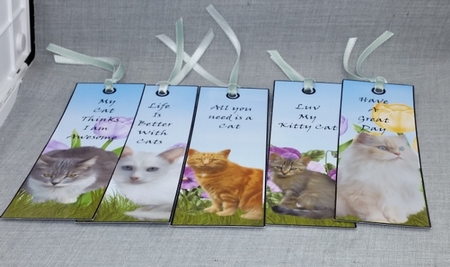5 Very Cute Cat Bookmarks #1 by Diane  Vermeer