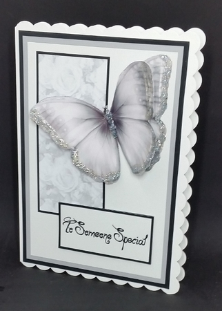 Elegant Butterfly Card Front (2) by Diane  Vermeer