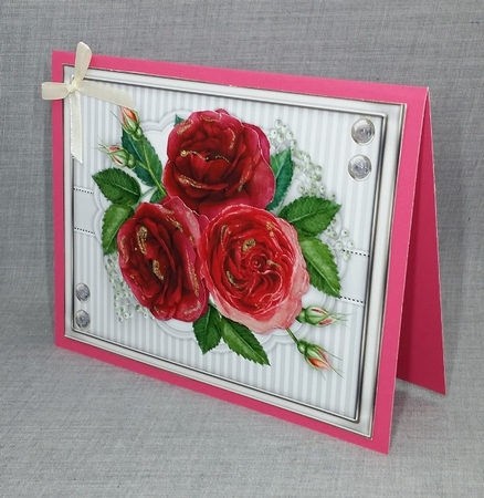 A5 Beautiful Red Roses  by Diane  Vermeer
