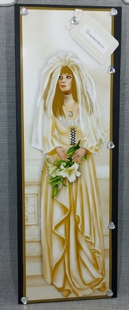 Cynthia Bride In Ivory Large DL Card by Diane  Vermeer