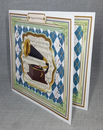 Birthday Male Gramaphone Decoupage Mini Kit by Diane  Vermeer
