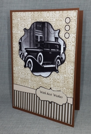 Male Card Vintage Car by Diane  Vermeer