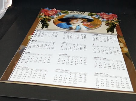 Mini Kit- A4 Vintage Lady Calendar for 2025 with decoupage #4 by Diane  Vermeer