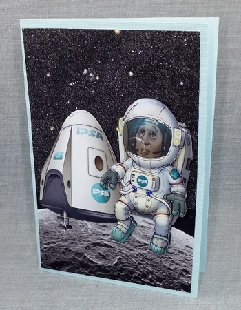 One Step For Man Card Front by Diane  Vermeer