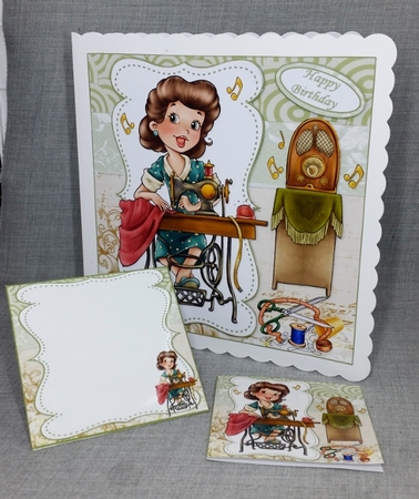 8x8 The retro seamstress mini kit by Diane  Vermeer