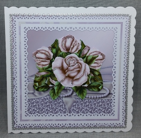 Chique Lavender Roses & Pearls by Diane  Vermeer