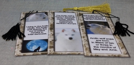 ARTIC WOLF WOLVES BOOKMARKS by Diane  Vermeer
