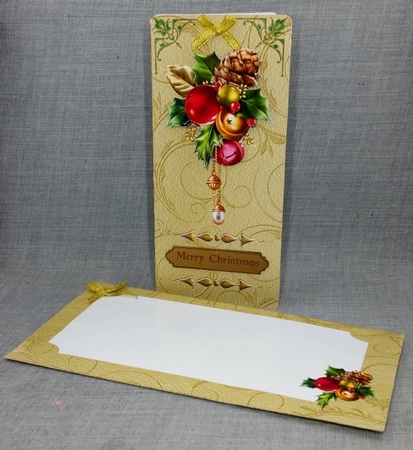 Gold DL Christmas Card by Diane  Vermeer