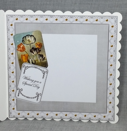 Black Tulip Special Day 2 Card Lattice Insert Panel by Diane  Vermeer