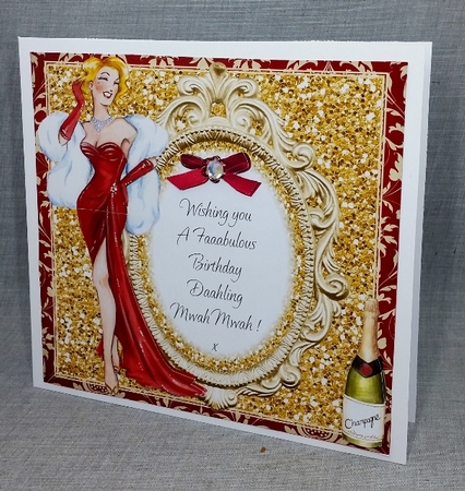 CHAMPAGNE DIVA BIRTHDAY MWAH MWAH GLITZ & GLAM by Diane  Vermeer