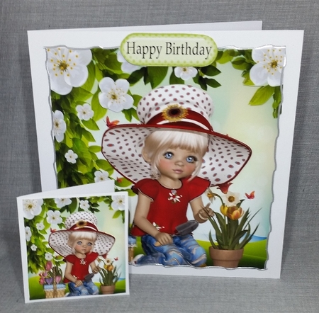 I love pretty flowers and gardening 8x8 by Diane  Vermeer