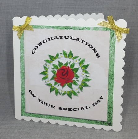 Congratulations - Floral Rose by Diane  Vermeer