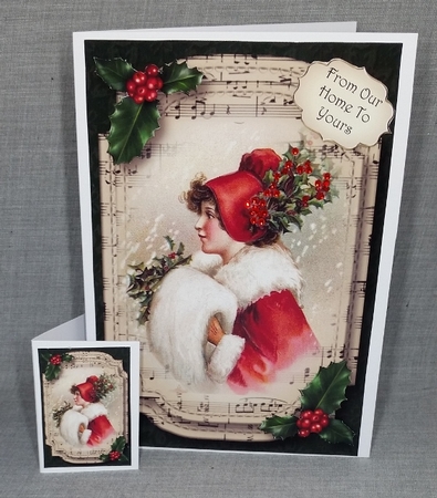 Sheet Music Christmas - Holly A5 by Diane  Vermeer