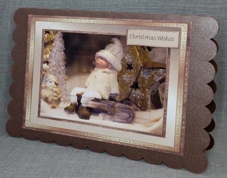 Pyramid Christmas card with winter scene by Diane  Vermeer