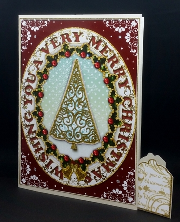 Wishing You A Very Merry Christmas Card Front 1 by Diane  Vermeer