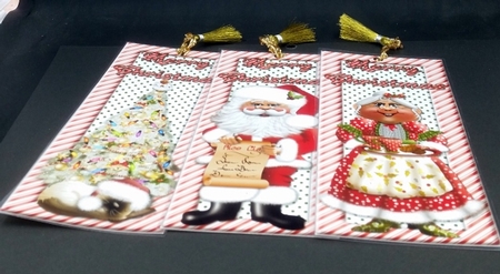 MR. AND MRS. SANTA CLAUS - BOOKMARKS BOOK MARK by Diane  Vermeer