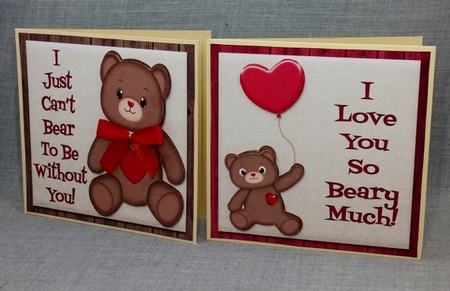 5 inch Valentine Bear Toppers by Diane  Vermeer