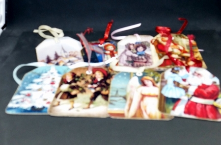 Christmas Vintage Gift Tags 1 by Diane  Vermeer