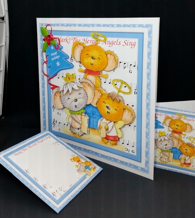 8x8 Hark the hearald mice sing mini kit by Diane  Vermeer