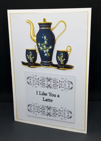 Youre the cream in my coffee A5 step by step card front. by Diane  Vermeer