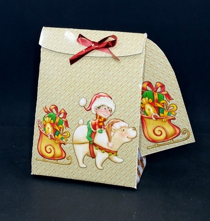 JJ CHRISTMAS ELF AND FRIEND PINCHBAG AND TAG by Diane  Vermeer