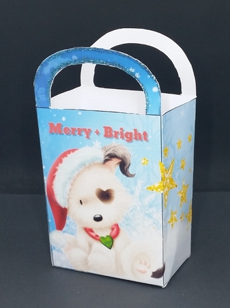 Christmas Puppies Small Handle Bag 1 by Diane  Vermeer