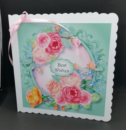 Beautiful Pink Roses 8x8 by Diane  Vermeer