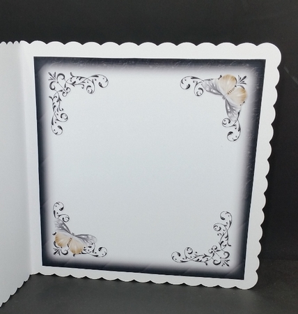 Elegant Wedding Silhouette Insert Two Tone by Diane  Vermeer