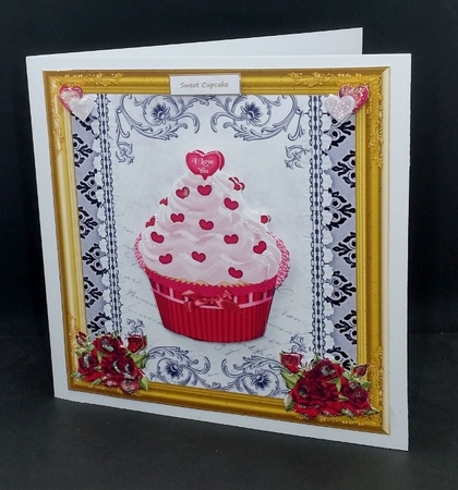 Sweet Cupcake Decoupage Topper by Diane  Vermeer