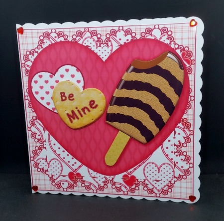 Be Mine Hearts & Ice Cream Bar Topper 1 by Diane  Vermeer