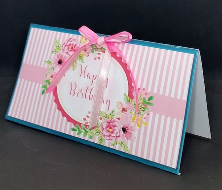 Soft Pink Floral Money/Voucher Wallet/Pocket/Envelope by Diane  Vermeer