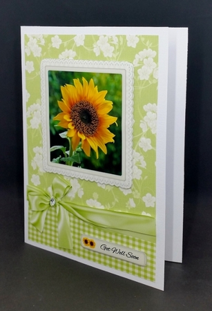 Beautiful Sunflower Birthday Or Get Well (5 X 7 Topper) by Diane  Vermeer