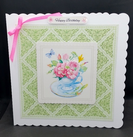 Lovely Watercolor Flowers In A Teacup by Diane  Vermeer