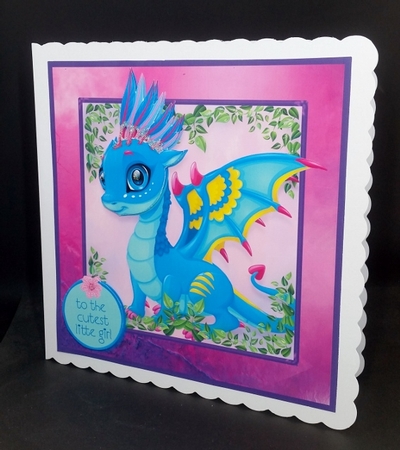 Cutest Dragon Card Topper by Diane  Vermeer
