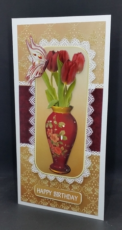 Vase of Red Tulips DL by Diane  Vermeer