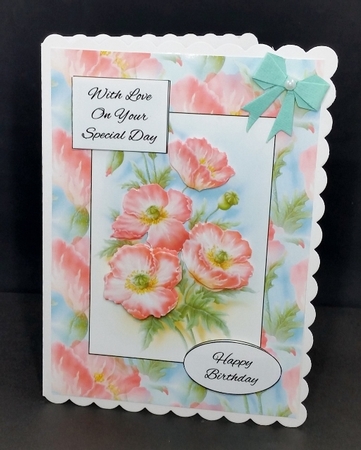 Lovely Watercolor Flowers Birthday Topper by Diane  Vermeer