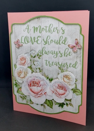 Wooden Plaque Mothers Day Card Topper by Diane  Vermeer