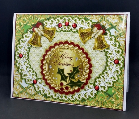 Christmas Card Front With Oval Frame 2 by Diane  Vermeer