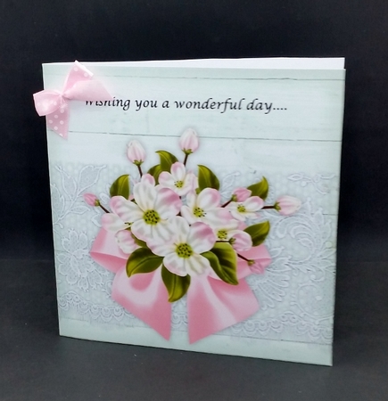 Cut and fold card  blossom by Diane  Vermeer