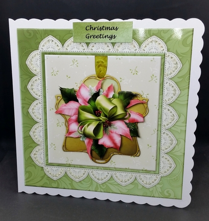 Classic Christmas  Pink poinsettias by Diane  Vermeer