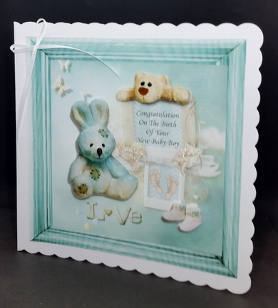 New Baby Boy Congratulations by Diane  Vermeer