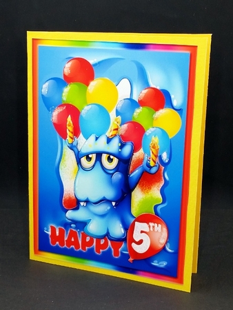 Birthday Monster Age Birthday Card Topper by Diane  Vermeer