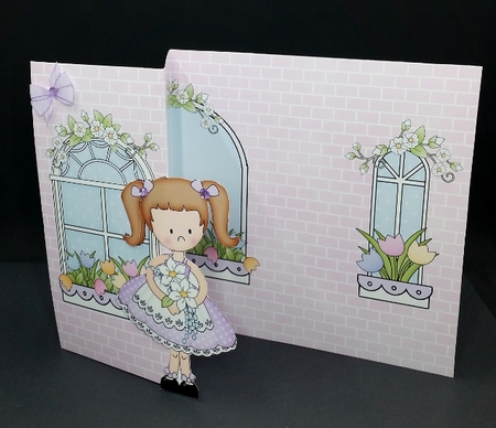 3D Shaped No-Hole Fold Back Mini Kit -  Country Cottage Girlz Liz has Pretty Flowers by Diane  Vermeer