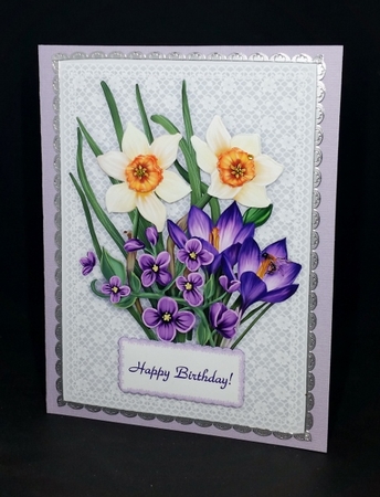 Victorian Spring Flowers & Lace 7 x 5 Card Topper & Decoupage by Diane  Vermeer