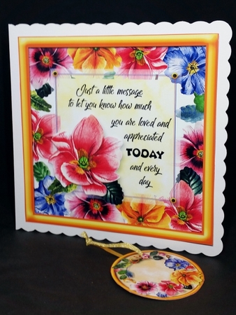 Bright Blooms Frame Card Topper  by Diane  Vermeer