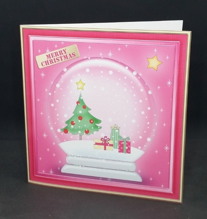 Christmas Tree in a Snowglobe Quick Cut and Fold Card  by Diane  Vermeer