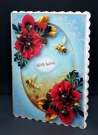 Poppies & Bees A5 by Diane  Vermeer