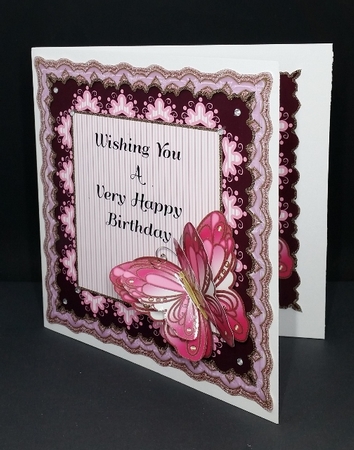Birthday Card Front With Butterfly 1 by Diane  Vermeer
