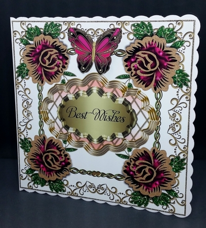 Large Square Topper With Flowers 3 by Diane  Vermeer